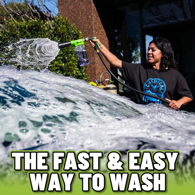Chemical Guys, Foam Blaster 6 Foam Gun & Chenille Wash Mitt Kit, 2-Piece | Foam gun connects to any garden hose for thick suds, paired with a scratch-free chenille mitt for safe washing