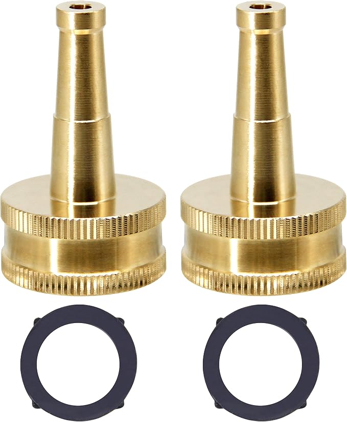 Twinkle Star Brass Jet Sweeper Jet Nozzle, 2 Pack | High Pressure Garden Hose Nozzle, Water Hose Sprayer Nozzle Jet Sweeper for Garden Watering, Cars, Floor, Sidewalks