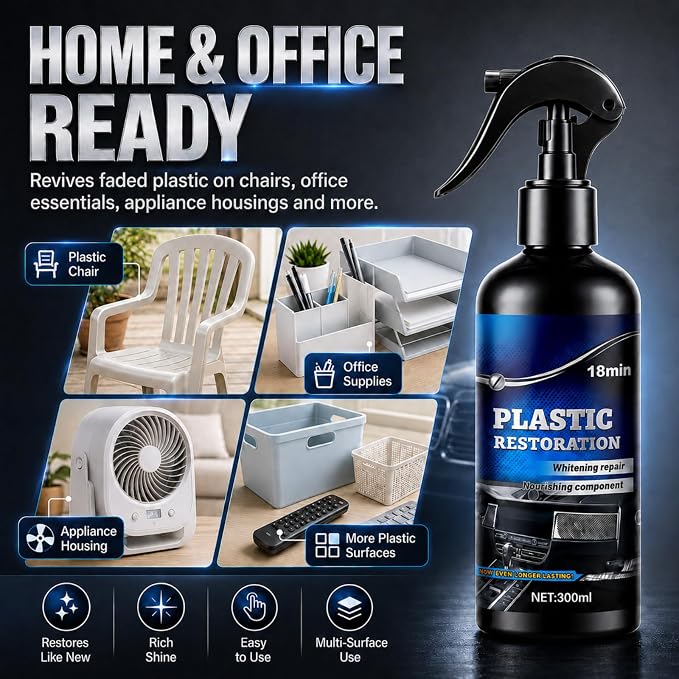 Back to Black Plastic Restorer Spray, 10oz Trim and Bumper Restoration Kit | Ceramic coating & carnauba wax formula with UV protection. Non-greasy dry touch finish for car interior & exterior trim.