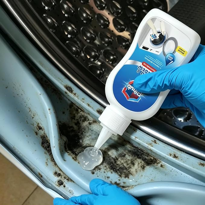 Mold Stain Remover Gel Heavy Duty Household Cleaning Gel for Washing Machine Seals, Fridge Gaskets, Bathroom & Kitchen Tile Grout, Sinks, Shower & Caulk 8 Fl Oz
