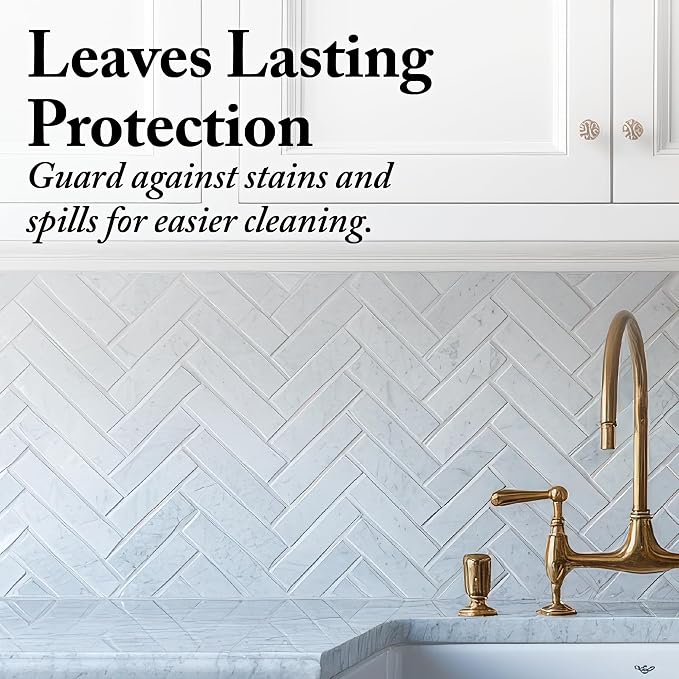 Goddard's Granite & Marble Polish - Clean and Shine Countertops, Tile, and Stone with Carnauba Wax - Water Stain Protection, 8oz