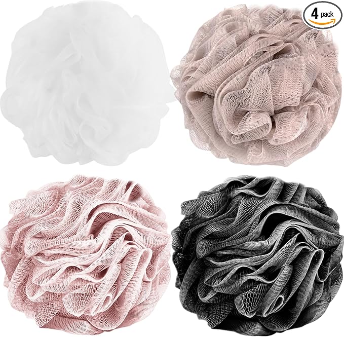 Fu Store Loofah Sponge Shower Loofahs 70g Bath Sponges Mesh Balls 4 Colors Body Scrubber Exfoliator Wash Back Scrubber Bathroom Men Women Scrubbers Cleaning Bathing Accessories