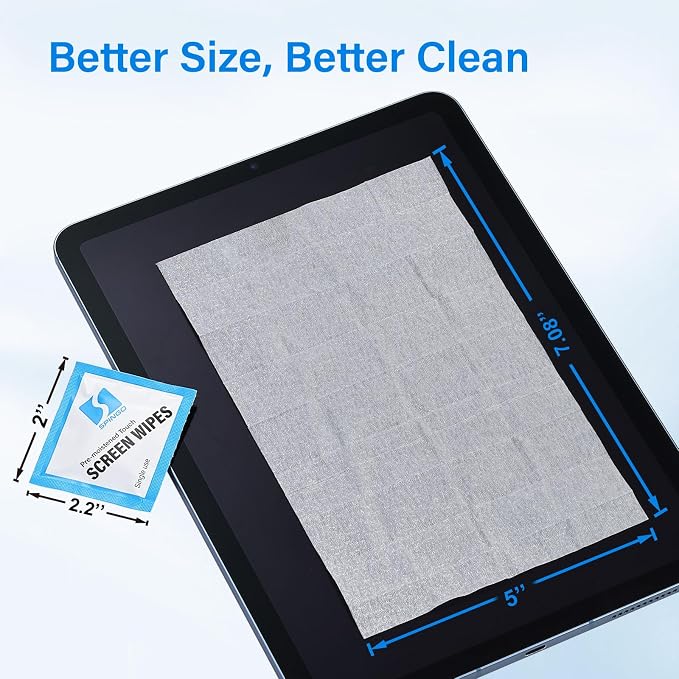 360 Count Screen Wipes, Screen Cleaner Wipes for Electronics, Touchscreens | Streak-Free & Scratch-Free Electronics wipes for Phone, Laptop, Computer, Monitor, Touchscreens, Care Screens, Eyeglasses.