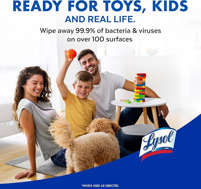 LYSOL Disinfecting Wipes, Multi-Surface Cleaner, Lemon, 80 ct. (2 Pack)