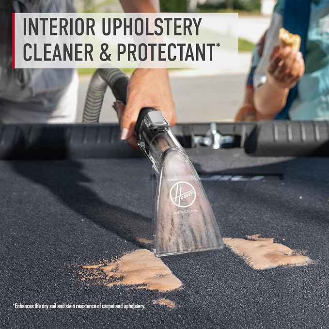 Hoover Auto Portable Spot Cleaner Solution, 64 oz., Fresh Car Scent, Car Interior Upholstery Cleaner and Protectant, Tackles Tough Stains and Pet Messes, Designed for Hoover CleanSlate Spot Cleaners | Car Interior Upholstery Cleaner and Protectant, Tac...