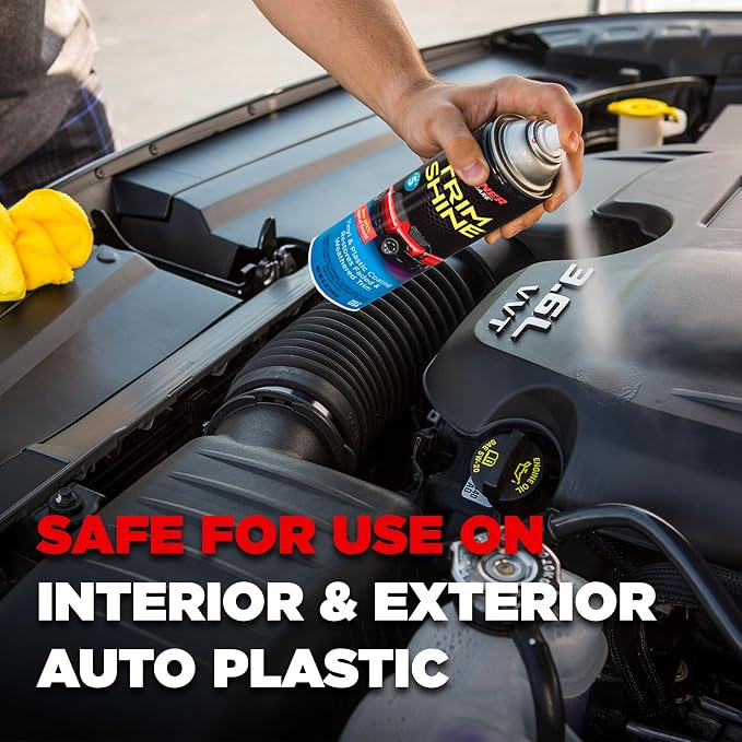 Stoner Car Care 91034-3PK Trim Shine – Black Trim and Plastic Restorer for Cars – Vinyl and Plastic Trim Protectant Coating for Interior and Exterior Use – Fast-Drying No Sling – 12 oz (Pack of 3)