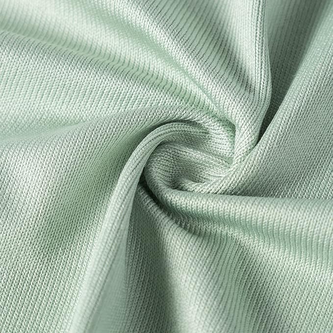 Puomue 6 Pack Microfiber Glass Cleaning Cloth, 16 Inch X 16 Inch, Lint Free Quickly Clean Window, Glasses, Windshields, Mirrors, and Stainless Steel, Green
