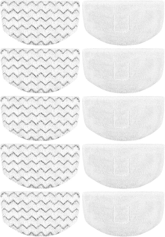 10 Pack Steam Mop Replacement Pads for Bissell Powerfresh Steam Mop 1940 1806 1544 2075 2685A 2181 2814 Series, Model 19402 19404 19408 19409 1940A 1940F 1940Q 1940T 1940W B0006 B0017 2075A