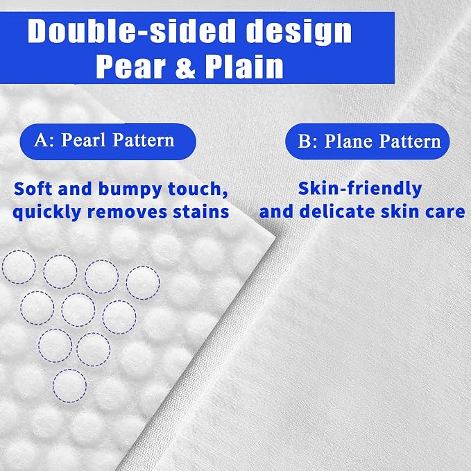 100 Count Face Towels Disposable (2 Pack) | Ultra Thick & Lint-Free disposable washcloths, Ideal for Sensitive Skin, Daily Skincare & Makeup Removal