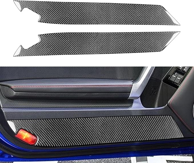 Real Carbon Fiber Trim for Subaru Accessories | for BRZ/Scion FR-S/Toyota 86 2016 2017 2018 2019 2020 Door Inner Panel Lower Cover Interior Thick Overlay Decal