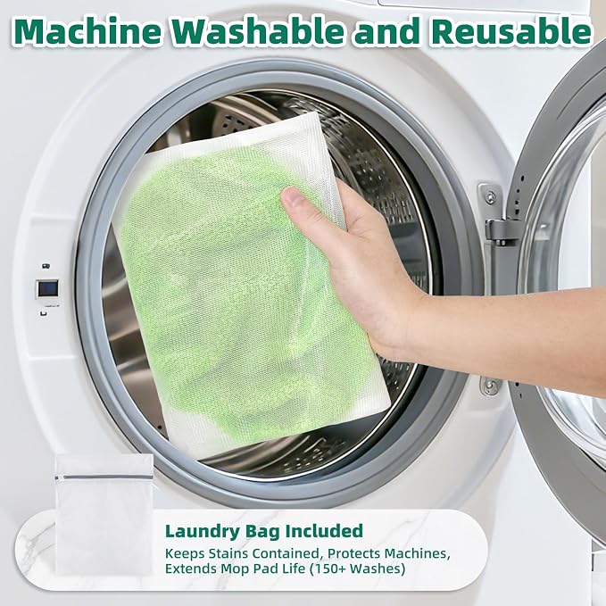 Reusable Mop Pads Compatible with Swiffer Sweeper - Pet Heavy Duty Wet Cloth Refills & Multi-Surface Dry Sweeping Cloth Refill - Washable Wet Pads Refill for Mopping Floors (Mop not Included)
