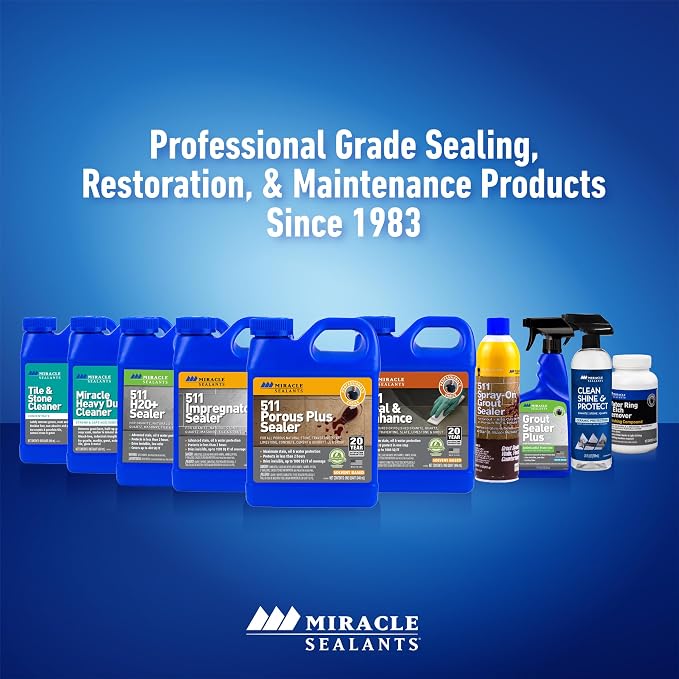 Miracle Sealants Heavy Duty Miracle Grout Cleaner Spray for Natural Stone, Marble, Tile & Grout, Quart, 6 Pack