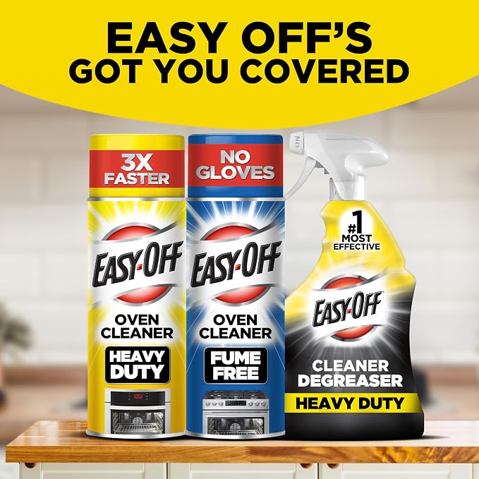 Easy-Off Heavy Duty Degreaser, Removes Grease & Grime, for Kitchen, Garage, Outdoor & More 32oz