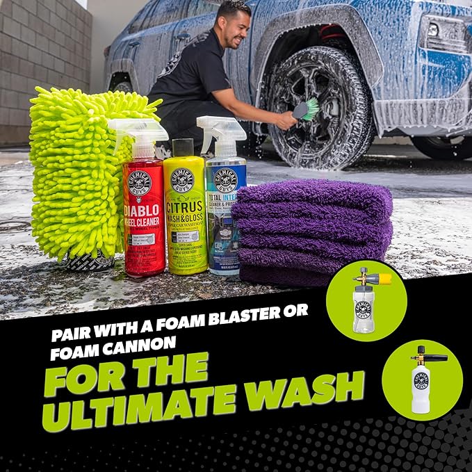 Chemical Guys, Car Wash & Interior Detailing Kit, Soap, Cleaner & Towels | Covers outside and inside in one box so a weekend driver can do a full detail without buying pieces separately