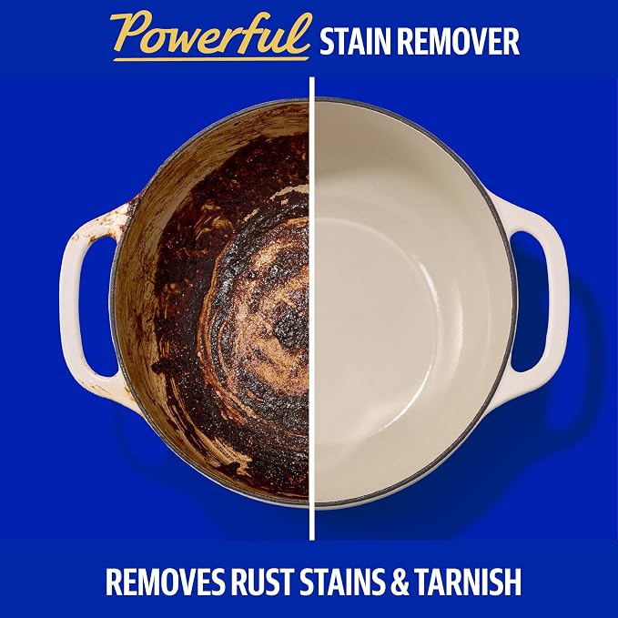 Bar Keepers Friend Powder Cleanser, 12 oz x 2, Multipurpose Cleaner, Degreaser & Remover for Burnt Stainless Steel Pots and Pans, Rust Stains, Hard Water Deposits & Soap Scum