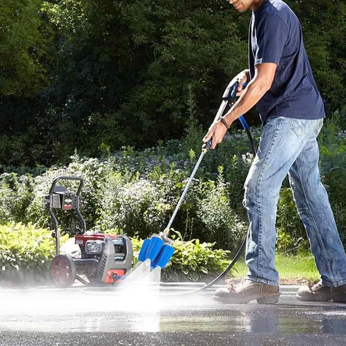 4-in-1 Turbo Nozzle Pressure Washer, 1/4" Quick Connect, 4-6 GPM | Quadruple Turbo Nozzle for Power Washer, 360° Rotating Turbo Nozzle Tip, 2.0 Orifice, 4000 PSI