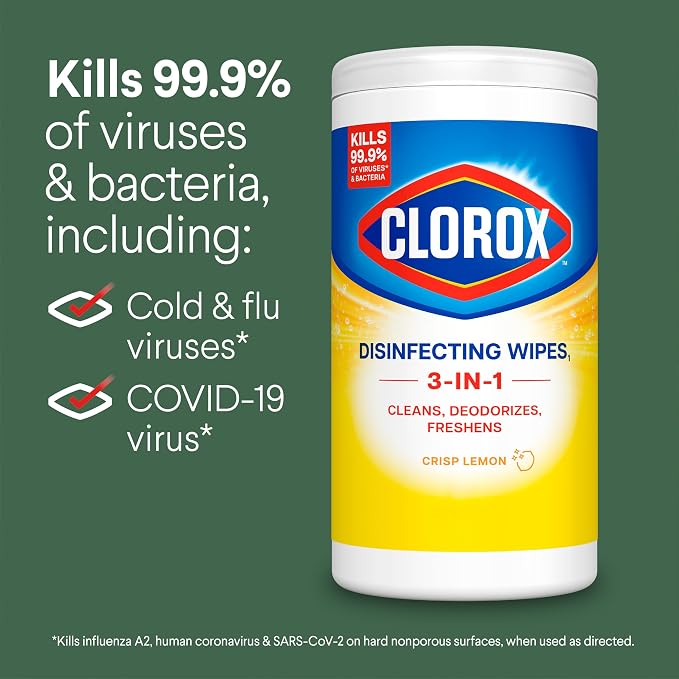 Clorox Disinfecting Cleaning Wipes Variety Pack, 75 Count Each, Pack of 2 (Package May Vary)