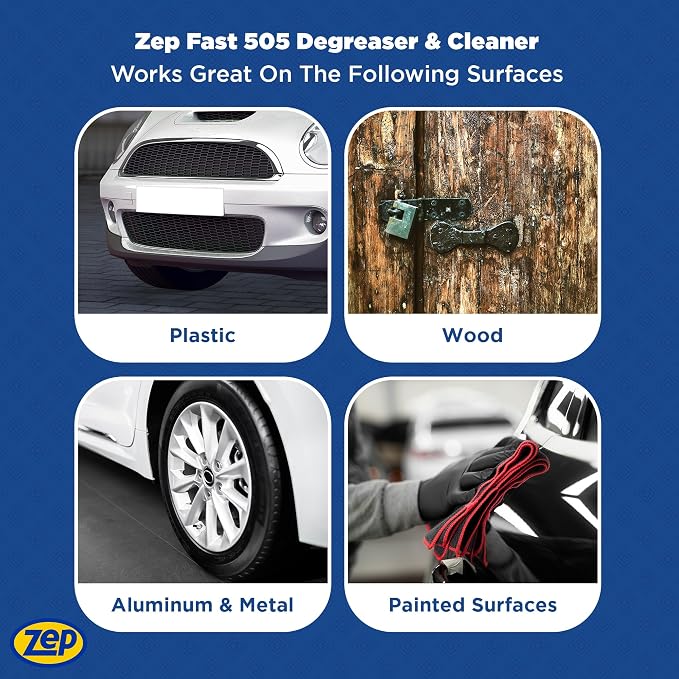 Zep Fast 505 Cleaner and Degreaser - 32 Ounce (Case of 12) - ZU50521 - Great for Grills, Plastics, Metal, and More!