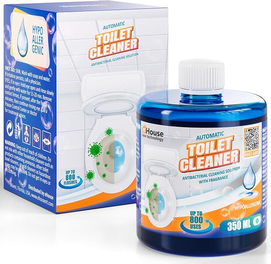eHouse Refill Bottle Automatic Toilet Bowl Cleaner with Antibacterial and Cleansing Properties, Rich Foam, and a Pleasant Unscented