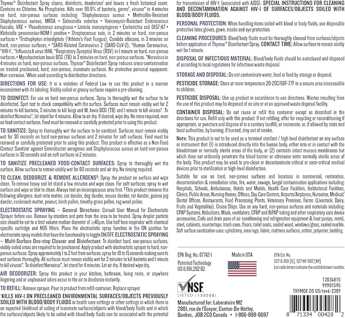 Botanical Disinfectant - All Natural Cleaner Mold Remover, Multipurpose Cleaner, Mold Killer - Ideal for Restoration Jobs & Water Damage, Pet Friendly Natural Disinfectant, 1 Gallon (Pack of 4)