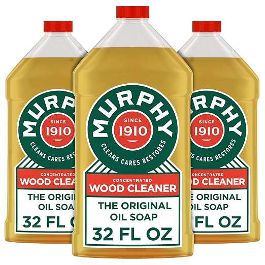 Murphy Oil Soap Concentrated Formula, Wood Cleaner, No-Rinse Floor Cleaner, Citronella Oil Scent, 32 fl oz Bottle (3 Pack)