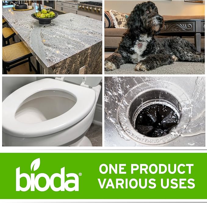Bioda Multi-Purpose Probiotic Enzyme Cleaner and Deodorizer | Enzyme Cleaner, Trash Can Deodorizer, Pet Stains and Odors, Drains, Floors, Bathrooms, Toilets, Made in USA, 1 Gallon