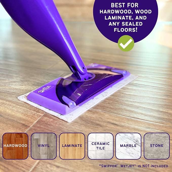 96 Pack Premium Microfiber Replacement Pads for Swiffer WetJet - Super Absorbent, Lint-Free, Durable-11"x5.5", Perfect Fit Swiffer WetJet Mop - Safe on Hardwood, Tile, Vinyl