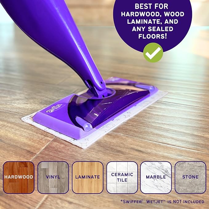 144 Pack Premium Microfiber Replacement Pads for Swiffer WetJet - Super Absorbent, Lint-Free, Durable-11"x5.5", Perfect Fit Swiffer WetJet Mop - Safe on Hardwood, Tile, Vinyl