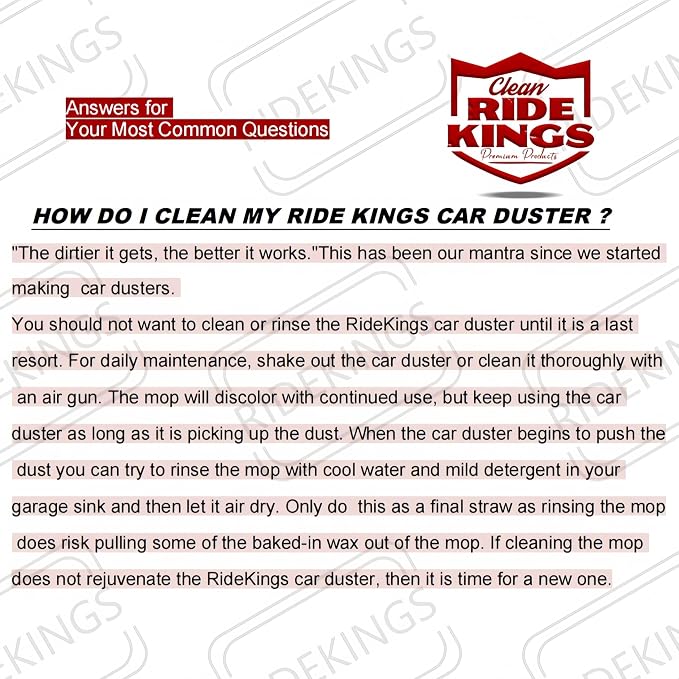 Car Duster Exterior Scratch Free,Car Dust Brush with Extendable Telescoping Handle to Remove Dust Pollen,Duster for Car,Truck,RV and Motorcycle,Large Auto Mop Duster Head, Wax Cotton Hair | Telescoping auto mop traps pollen scratch-free. Red combo with...