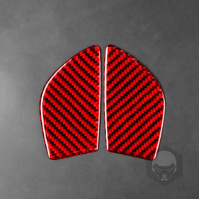 Red Real Carbon Fiber Trim for Nissan Rogue Accessories | for 2014-2020 / Rogue Sport 2017-2022 Inner Door Bowl Cover Sticker Interior Thick Overlay Decal