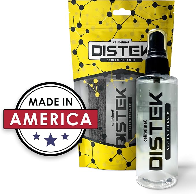 cellhelmet DISTEK Screen and Phone Cleaner Kit Universal for iPhone, Galaxy, iPad, Eyeglasses, Optics, LCD, TV (120mL)