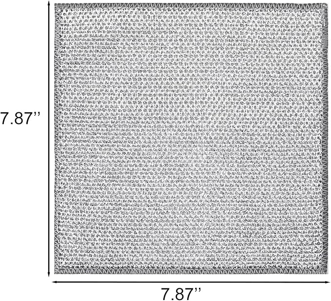 Double-Layer Steel Wire Cleaning Cloth - Non-Scratch Wire Dishcloth Rag Heavy Duty Scrub Pads Multi-Purpose Silver Mesh Scouring Pads for Dishes, Pots, Pans (20PCS)