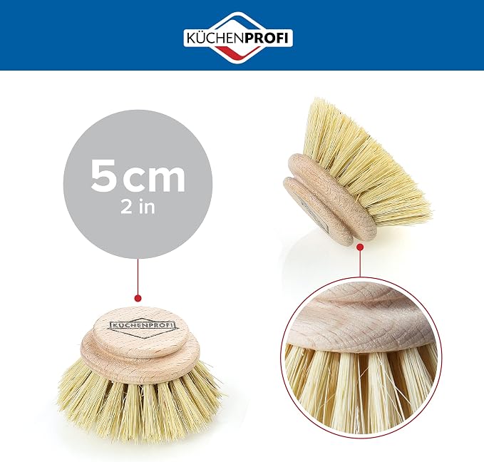 Küchenprofi 2-Pack Replacement Brush Refill for Classic Dish Washing Brush