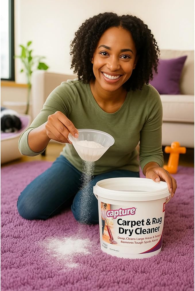 Capture Carpet Total Care Kit 400 - Carpet Deodorizer & Freshener Powder - Spot & Stain Remover - Pet Odor Eliminator - Fresh Natural Scent - Dry Rug Powder Cleaner w/Pre-Mist Spray