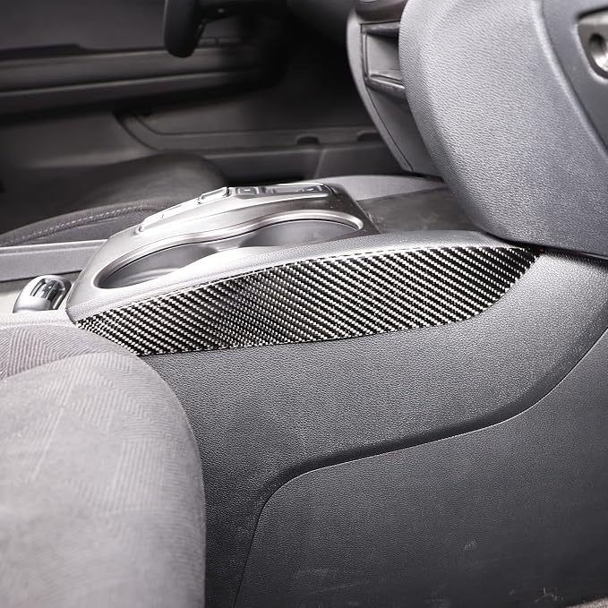 Center Console Gear Control Panel Side Trim Cover for Honda Pilot 2016-2022/ Ridgeline 2017-2023/ Passport 2019-2023, Center Console Trim Strip Cover, Carbon Fiber (Center Shifter Side Panel Sticker)
