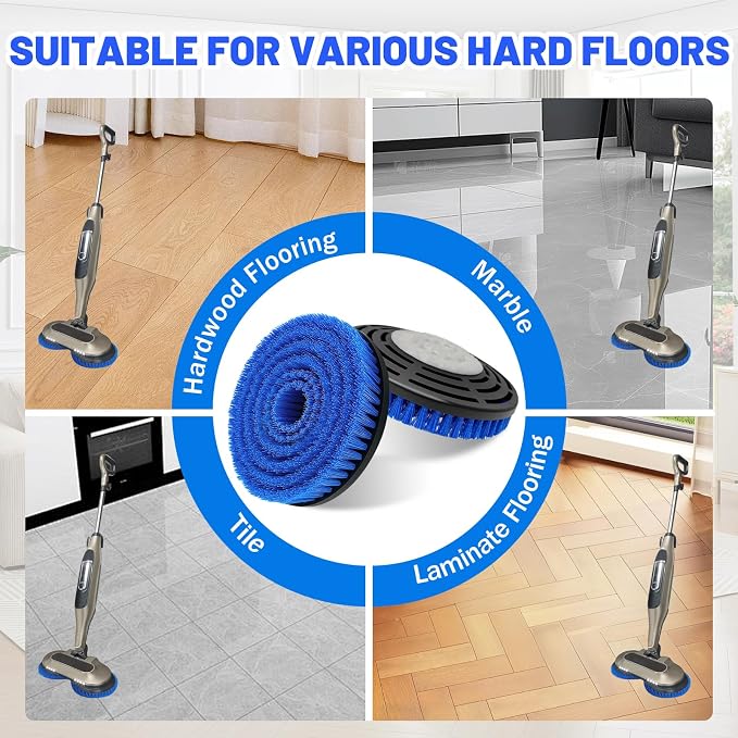 New Upgrade Replacement Brush Heads for Shark S7000/S7001/S7005/S7201/S7000AMZ/S8000/S8001/S8201 Steam Mop Pad, Professional Cleaning and Polishing, Deep Cleaning Hard Floors-2 Pack