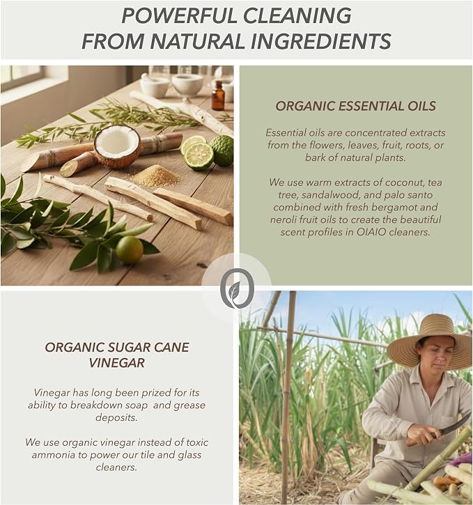 Non-Toxic Household Cleaner 5pk Collection – Natural Organic Ingredients | 5 Cleaners, 1 Canvas Tote, 1 Microfiber Cloth, 2 Coconut Husk Scrubers