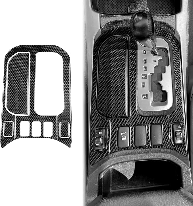 Gear Shift Interior Stickers Fit for Toyota 4Runner(N210) 2003-2009 | for 4 Runner SR5/Sport Edition/Limited | Real Carbon Fiber | Accessories | Center Console Gear Shift Panel | Thick Overlay