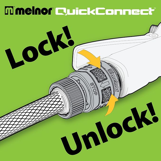 Melnor 65134AMZ 5 Piece Quick Connect Starter Set Connector Bundle, Product and Faucet Adapter, Product End and Faucet End Connector, Black, Yellow, Grey
