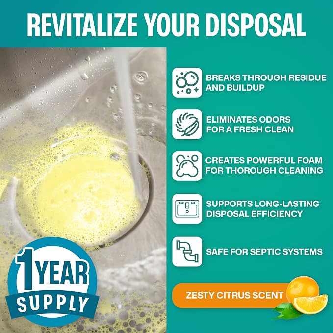 Garbage Disposal Cleaner and Dishwasher Cleaner tablets bundle