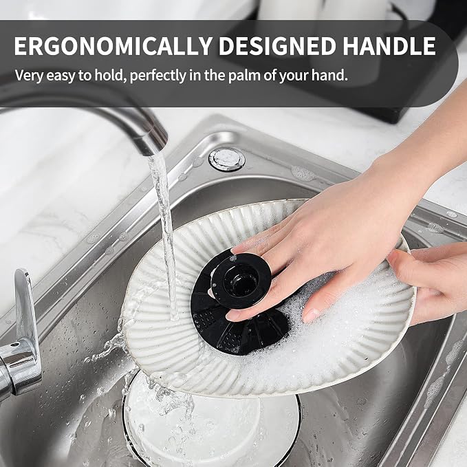 Silicone Dish Scrubber, Non-Scratch Scrub Spong for Washing Dish, Pot, Pan | Kitchen Silicone Sponge, Fruit & Vegetable Cleaning Brush, Reusable Dishwashing Scrubber, Suction Up Hang Designed, 3 Pack
