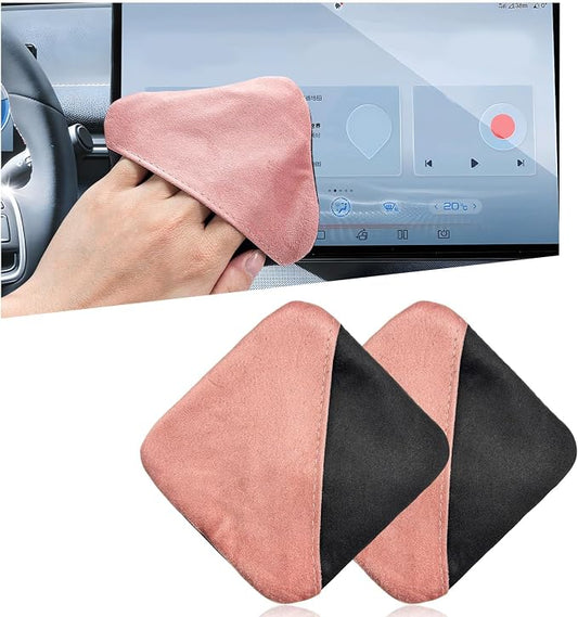 Ohleats Car Screen Cleaner, Microfiber Auto Screen Cleaning Pad, Foldable Touch Screen Cleaner Cloth for Vehicle Dashboard LCD Display, Car Cleaning Kits