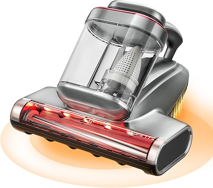 uwant 20Kpa Powerful Mattress Vacuum 700W Motor Bed Vacuum Set of 1 | Triple Hot Bed Vacuum, 60000RPM Tap, Aroma Care, UV-C Light and Ultrasonic, 20.3 oz Dust Cup, Mattress Vacuum for Bed, Sofa