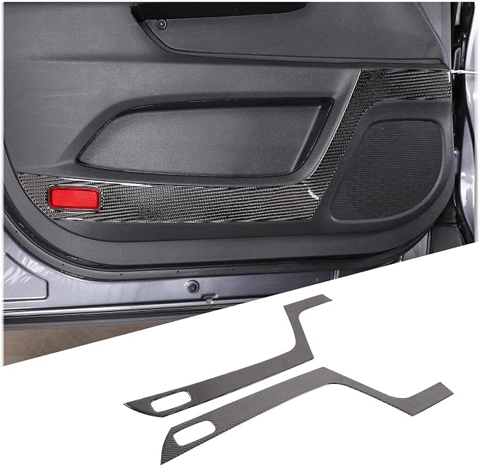 Door Anti-Kick Pad Stickers for Honda Pilot 2016-2022/ Ridgeline 2017-2023/ Passport 2019-2023, Inner Car Door Anti-Collision Mat, Interior Door Trim Panel (Front Door Anti-Kick Panel Sticker)