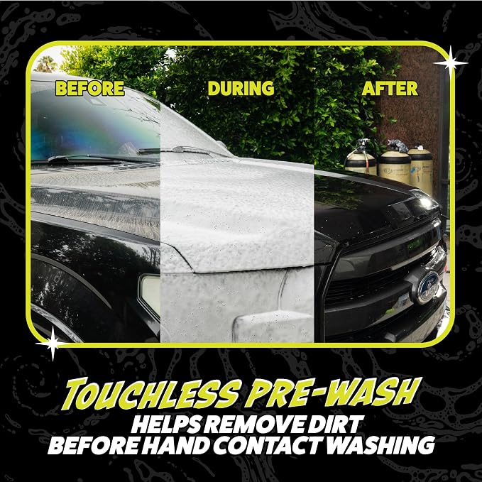 Chemical Guys, Hands Off Touchless Pre-Wash & Mr. Pink Car Wash Soap Kit | Touchless pre-soak lifts dirt and road film, paired with Mr. Pink foaming soap for a safe two-step wash, 16 oz each