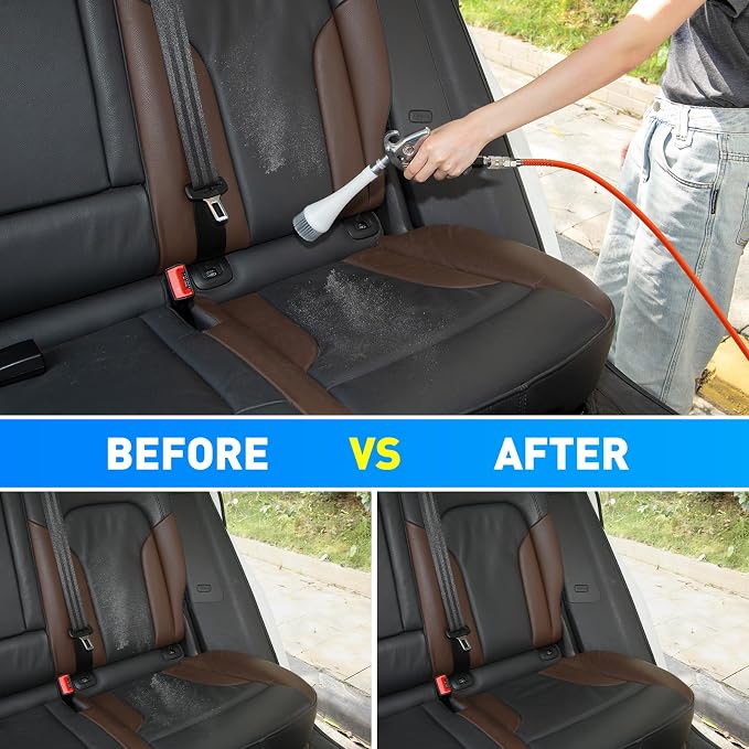 Aluminium Car Cleaning Gun with Tapered Nozzle, 6-9.2Bar with 2 Set Nozzle | Pressure Air Blower Blow Gun Producing Powerful Blast of Air for Cleaning Cars, Velvet, Furniture and Carpets