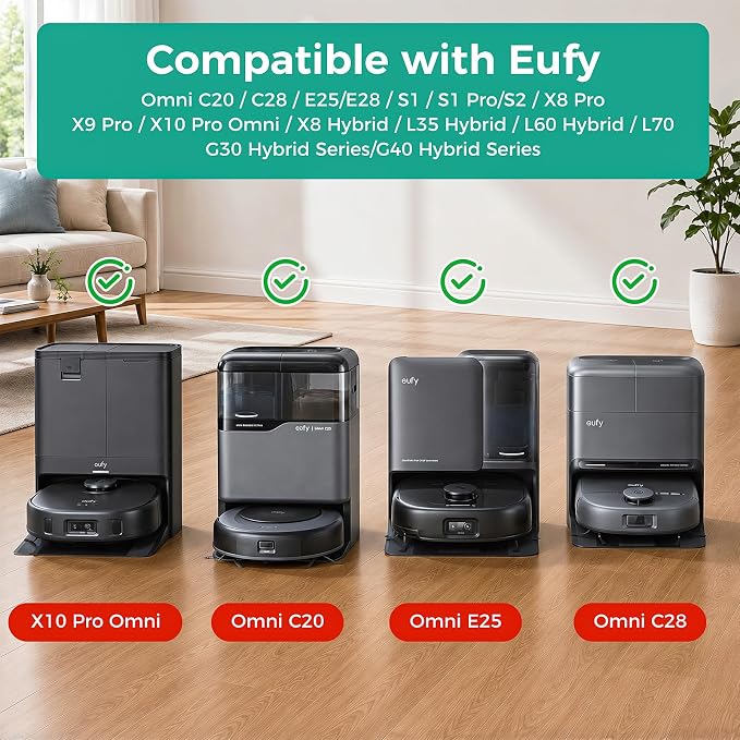 Floor Cleaning Solution for eufy C20/C28/E25/E28/X10 Pro Omni Robot Vacuum | Deeply Cleans Various Hard Floors Without Leaving any Residue. 473ml, 16 Fl Oz, Mixed Floral Fragrance 2 Pack