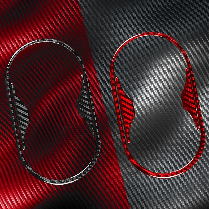 Carbon Fiber Rear Hidden Cup Decals Fit for Audi A3 8Y S3 2021-2025 | Rear Hidden Cup Holder Panel Trim | Accessories | Anti-scratch | Self-adhesive