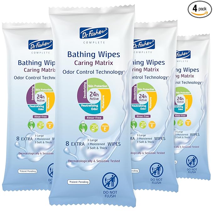 XL Body Wipe 9" x 9" Bath Wipes for Adults No Rinse - Thick Refreshing Shower Wash Cloth with Aloe Vera for Camping, Travel, Gym, and Caregiving - Durable Disposable Bath Cloths for Quick Hygiene