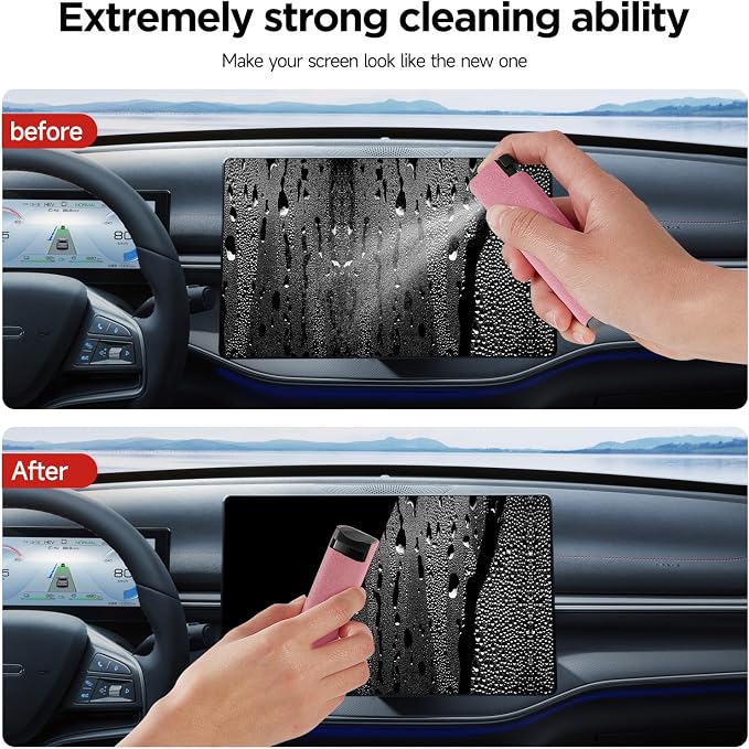 YTT Touchscreen Screen Cleaner Spray, for Phones iPad Car (Pink) | Protective Case, Two-in-One Spray & Microfiber Cloth, Streak-Free Finish, Ideal for Phone, Laptop, MacBook & Car Touchscreens